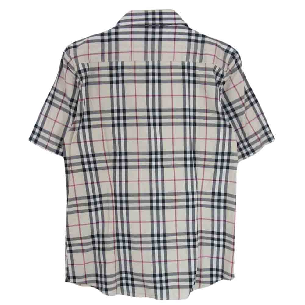 BURBERRY LONDON バーバリー ロンドン チェック ストレッチ 半袖 シャツ L【中古】
