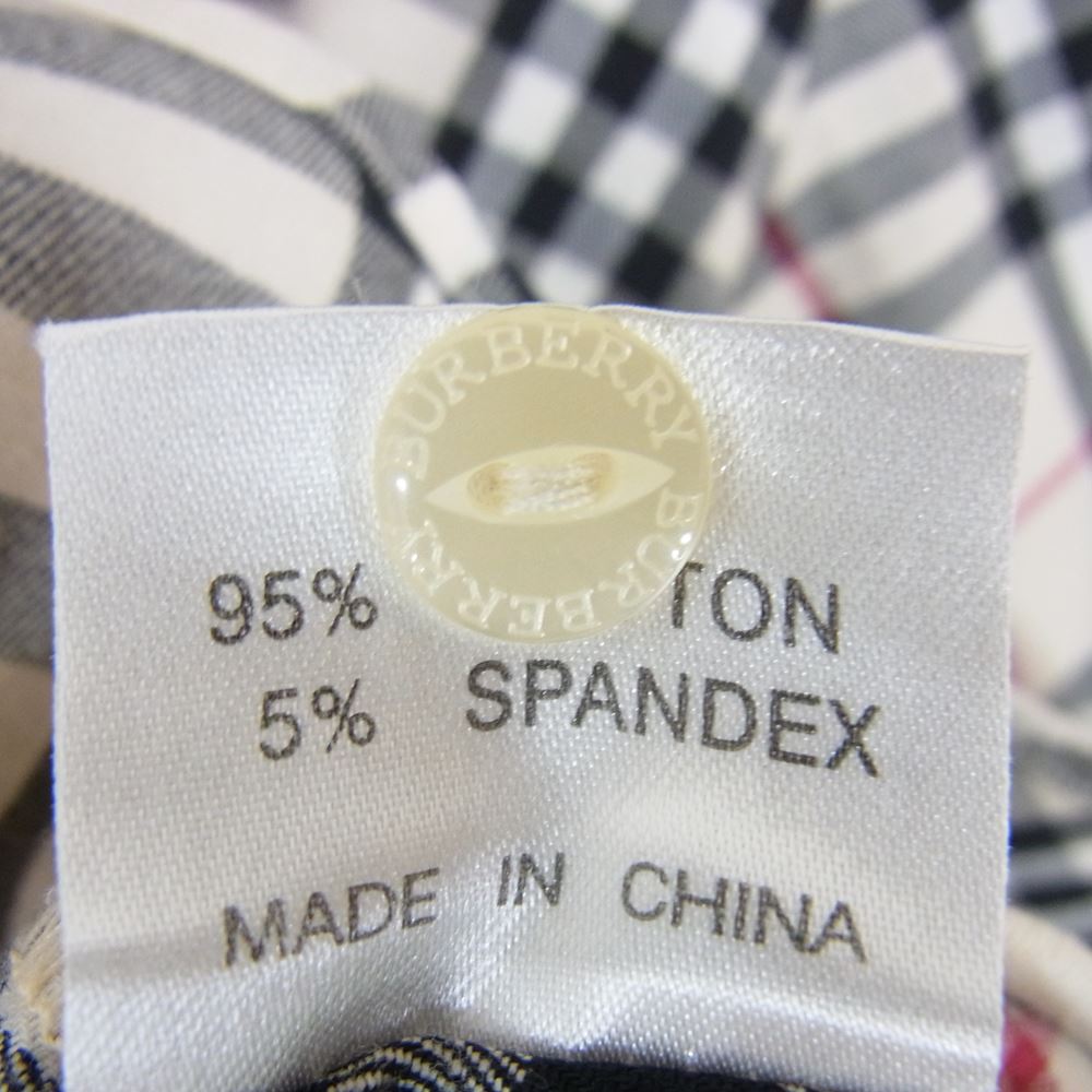 BURBERRY LONDON バーバリー ロンドン チェック ストレッチ 半袖 シャツ L【中古】