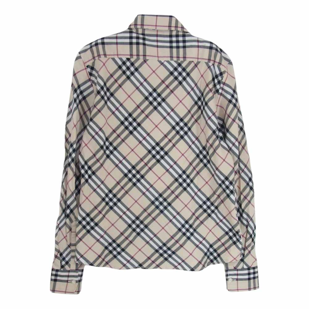 BURBERRY LONDON バーバリー ロンドン チェック ストレッチ 長袖 シャツ L【中古】