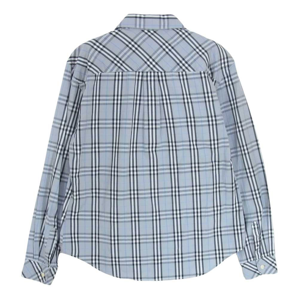 BURBERRY LONDON バーバリー ロンドン チェック 長袖 シャツ グレー系 M【中古】