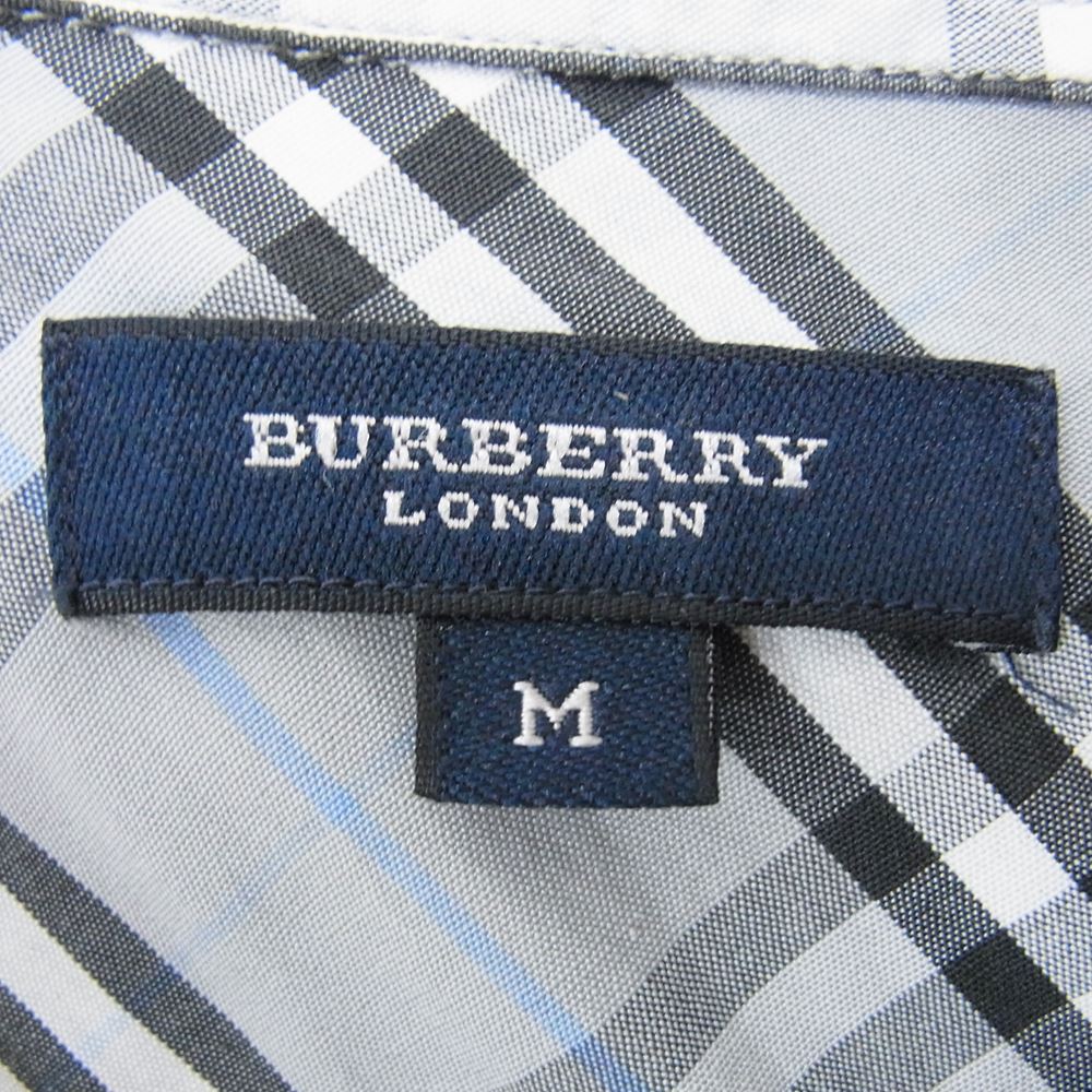 BURBERRY LONDON バーバリー ロンドン チェック 長袖 シャツ グレー系 M【中古】