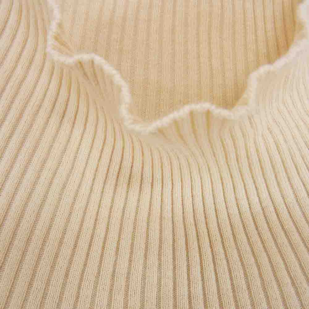 AURALEE オーラリー 20AW A20AT02RH × Ron Herman ロンハーマン Giza Rib TurtleNeck Top ギザ リブ タートルネック ニット 長袖 セーター ベージュ系 O【極上美品】【中古】