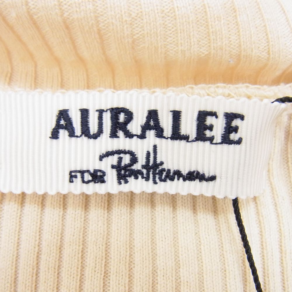 AURALEE オーラリー 20AW A20AT02RH × Ron Herman ロンハーマン Giza Rib TurtleNeck Top ギザ リブ タートルネック ニット 長袖 セーター ベージュ系 O【極上美品】【中古】