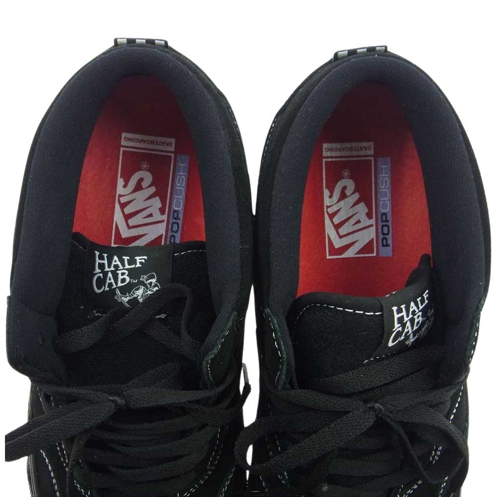 VANS バンズ HALF CAB ハーフキャブ ミッドカット スニーカー ブラック系 28cm【極上美品】【中古】