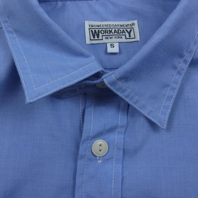 Engineered Garments エンジニアードガーメンツ WORKADAY Utility Shirt コットン ポリエステル ワーク ユーティリティシャツ ブルー系 S【中古】