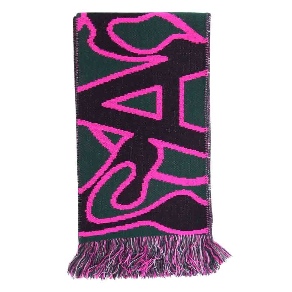 PAM パム ALL SEEING LOGO SCARF マフラー グリーン系【中古】