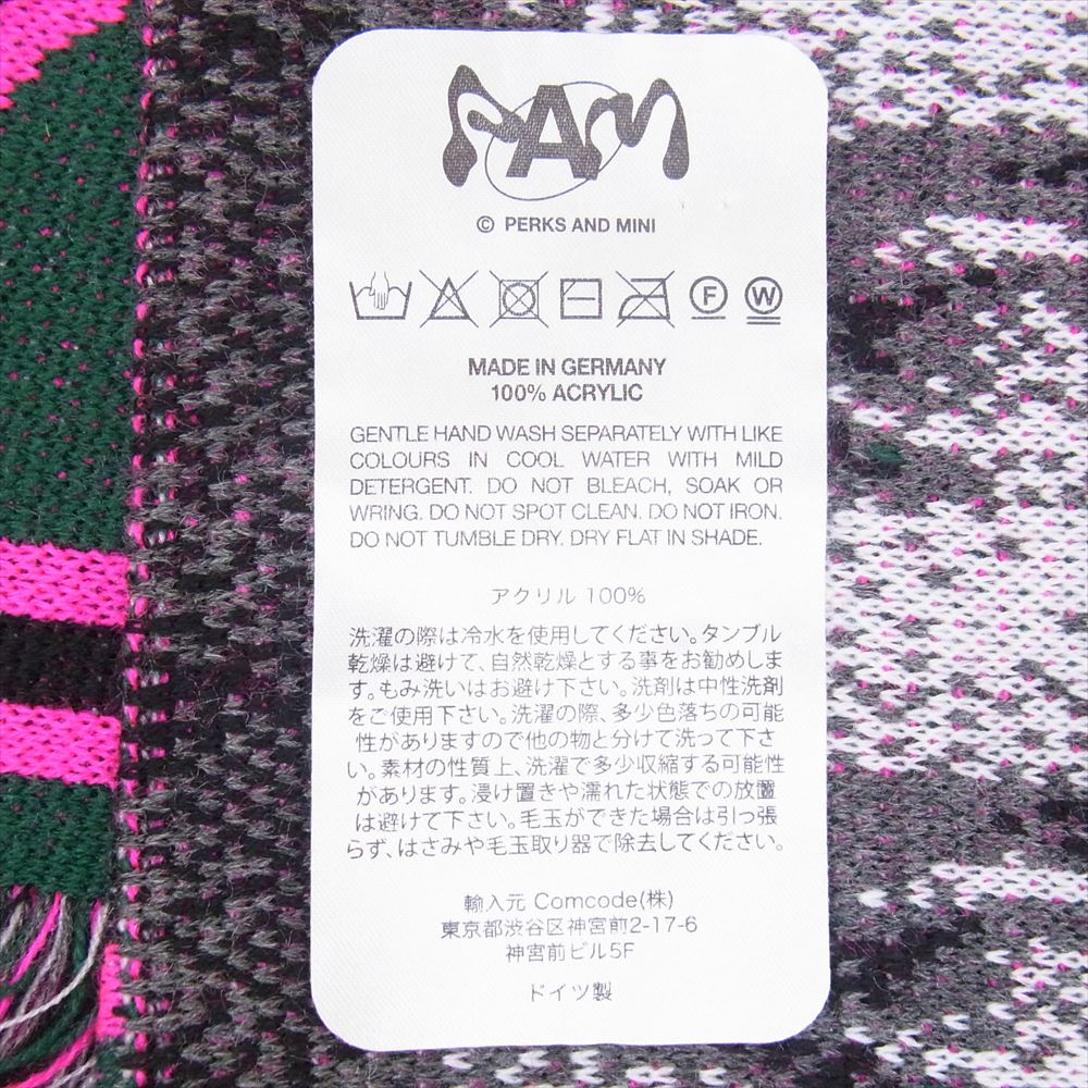 PAM パム ALL SEEING LOGO SCARF マフラー グリーン系【中古】