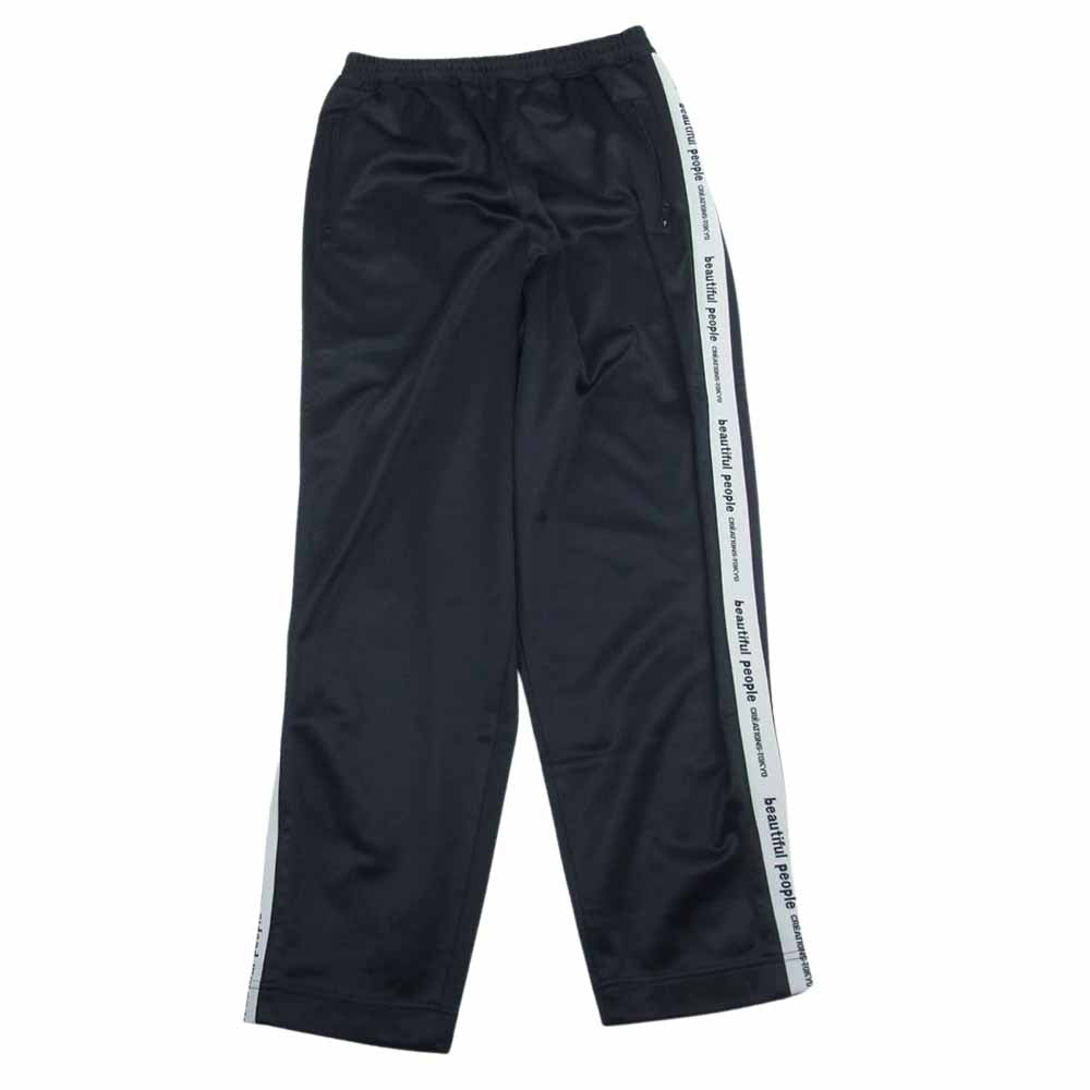 beautiful people ビューティフルピープル 1000305002 vintage tricot THE a jersey pants サイドライン トラックパンツ ブラック系 38【中古】