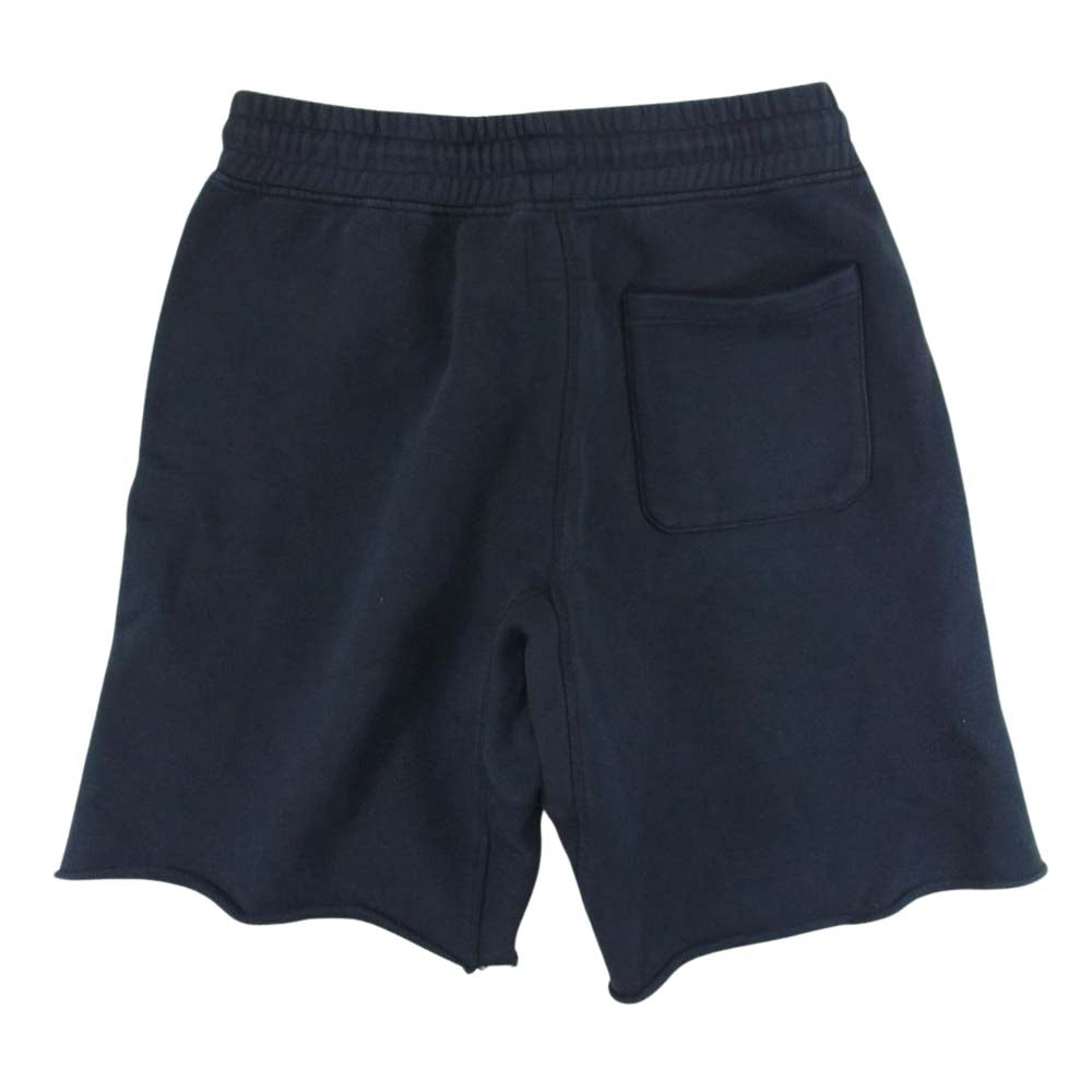 エモーショナリーアンアベイラブル EU-SS23-SS3-BLK2 ラメ ロゴ スウェット ショーツ ショートパンツ ブラック系 M【中古】