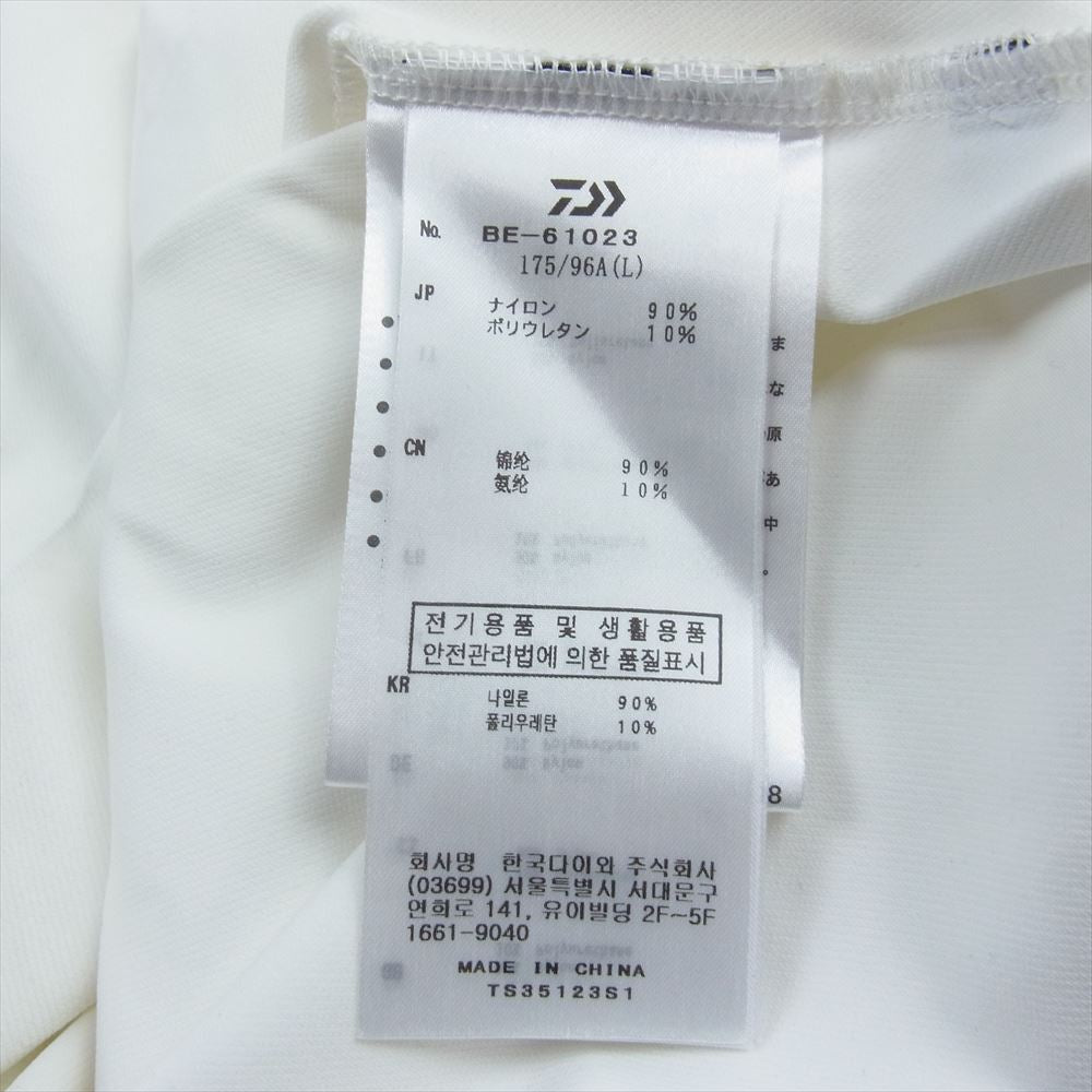 ダイワピア39 BE-61023 TECH FLEX JERSEY CREW 長袖 Tシャツ ホワイト系 L【中古】
