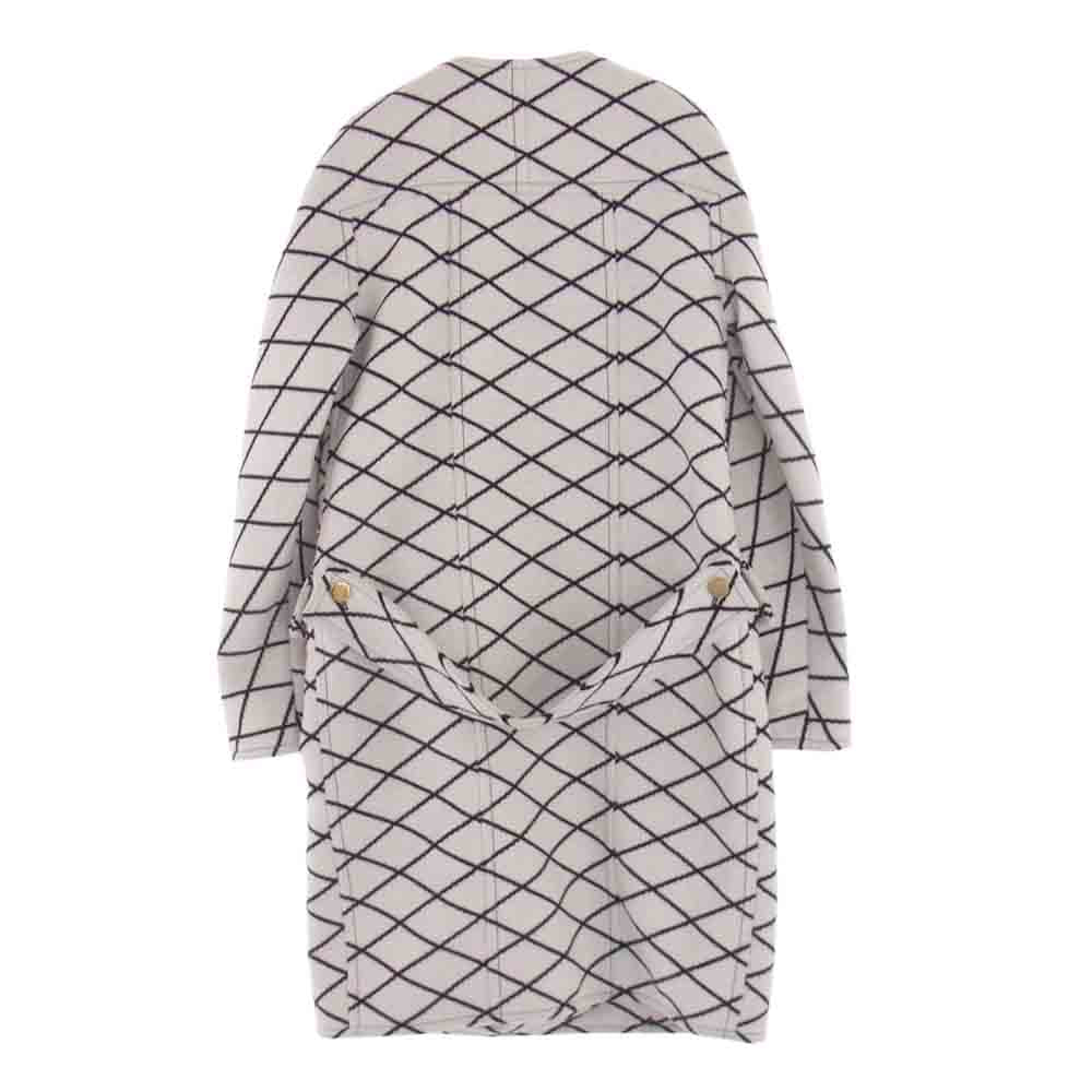 LOUIS VUITTON ルイ・ヴィトン アンゴラウール ダブル コート 金ボタン オフホワイト系 34【中古】