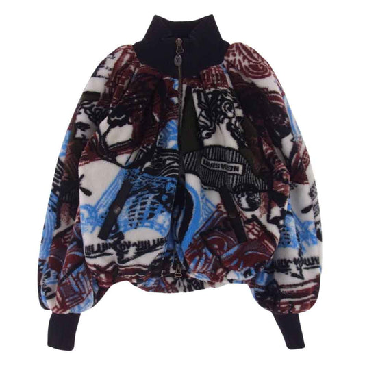 LOUIS VUITTON ルイ・ヴィトン FORNASETTI フォルナセッティ 総柄 ボア フリース ジャケット ブルゾン マルチカラー系 34【新古品】【未使用】【中古】