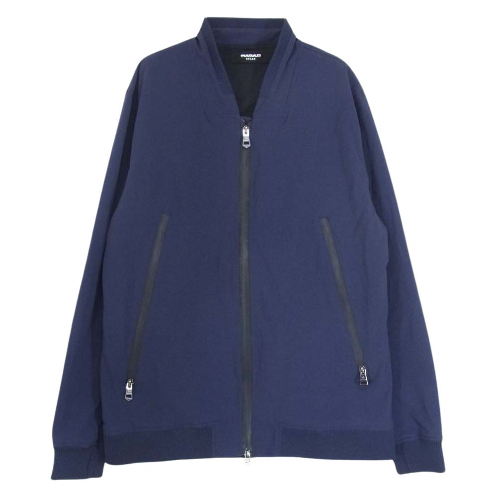 1piu1uguale3 ウノピュウノウグァーレトレ RELAX 止水ジップ ストレッチナイロン ブルゾン ジャケット ネイビー系 XL【中古】