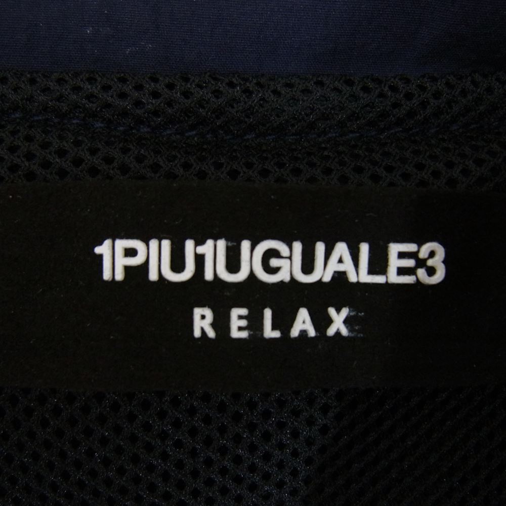 1piu1uguale3 ウノピュウノウグァーレトレ RELAX 止水ジップ ストレッチナイロン ブルゾン ジャケット ネイビー系 XL【中古】