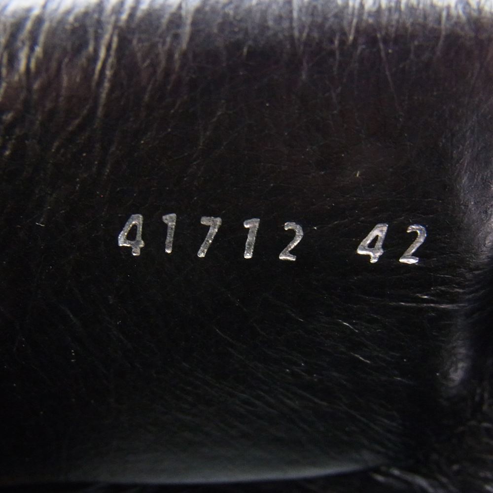 SHELLAC シェラック 41712 SNAKE CAW スネークレザー×カウレザー サイドジップ ハイカット スニーカー  ブラック系 42【極上美品】【中古】