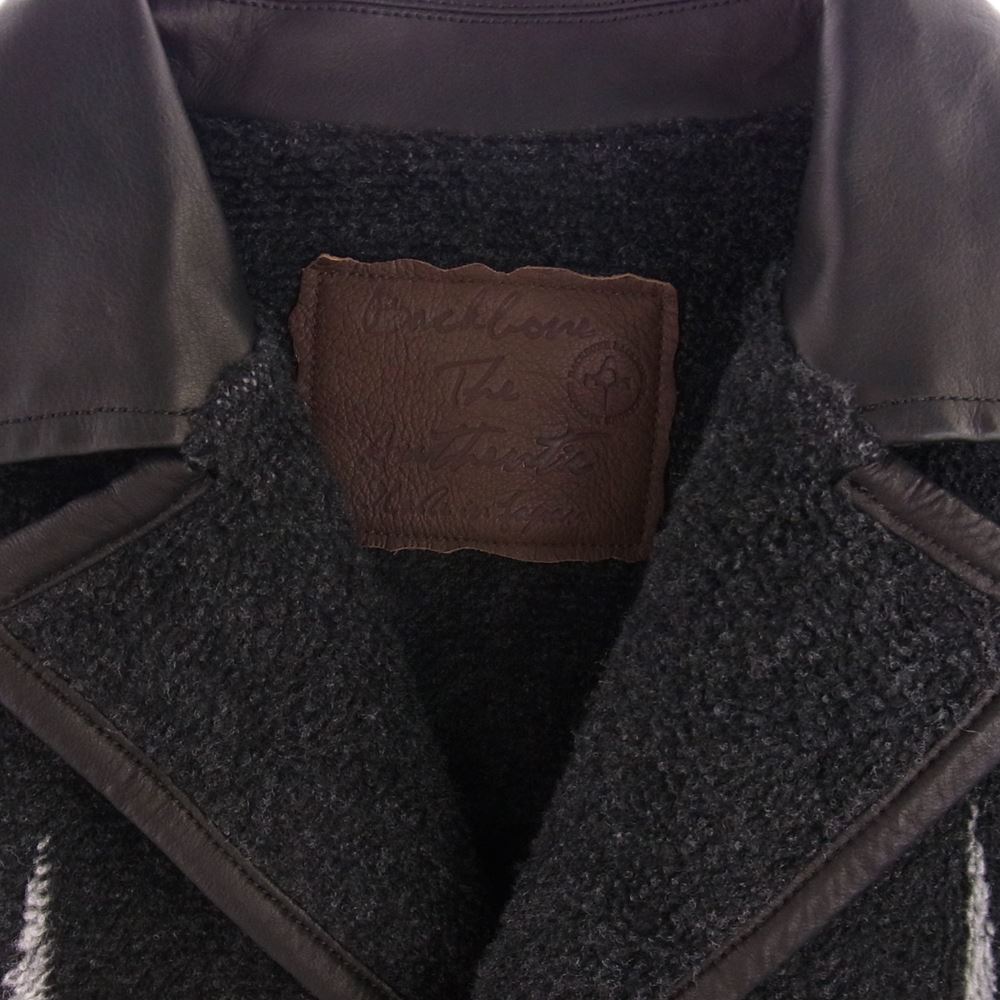 BACKBONE バックボーン BB10FW-J20 襟ディアスキン切替 カシミヤ混ウールパイル コンチョボタン ネイティブ ジャケット ブラック系 L【中古】