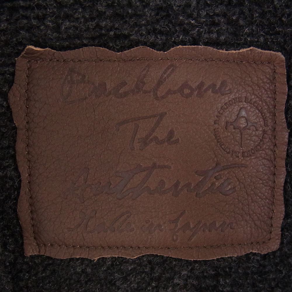 BACKBONE バックボーン BB10FW-J20 襟ディアスキン切替 カシミヤ混ウールパイル コンチョボタン ネイティブ ジャケット ブラック系 L【中古】