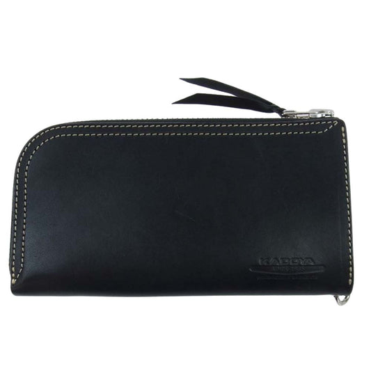 KADOYA カドヤ NEO L-ZIP L-WALLET レザー ジップ ロング ウォレット 長財布 ブラック系【中古】