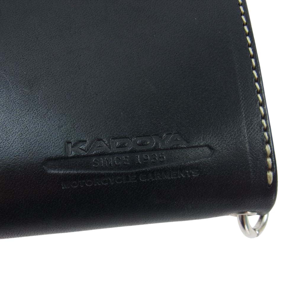 KADOYA カドヤ NEO L-ZIP L-WALLET レザー ジップ ロング ウォレット 長財布 ブラック系【中古】