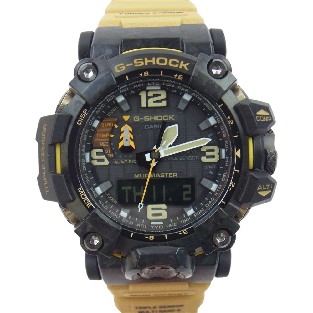 CASIO G-SHOCK カシオ ジーショック GWG-2000-1A5 MUDMASTER MASTER OF G マッドマスター 電波ソーラー 腕時計 リストウォッチ ブラック系 イエロー系【極上美品】【中古】