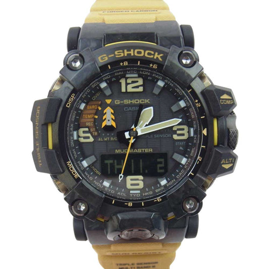 CASIO G-SHOCK カシオ ジーショック GWG-2000-1A5 MUDMASTER MASTER OF G マッドマスター 電波ソーラー 腕時計 リストウォッチ ブラック系 イエロー系【極上美品】【中古】