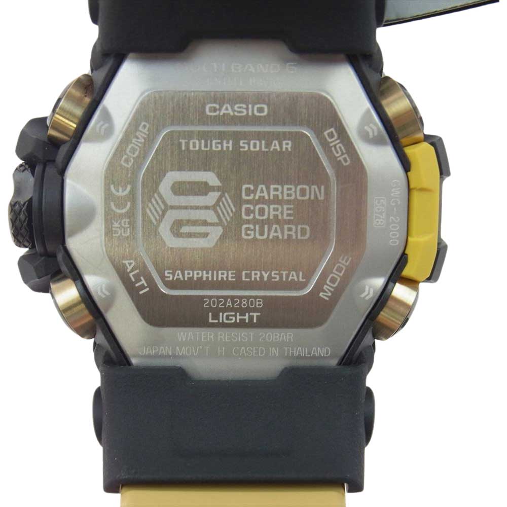 CASIO G-SHOCK カシオ ジーショック GWG-2000-1A5 MUDMASTER MASTER OF G マッドマスター 電波ソーラー 腕時計 リストウォッチ ブラック系 イエロー系【極上美品】【中古】