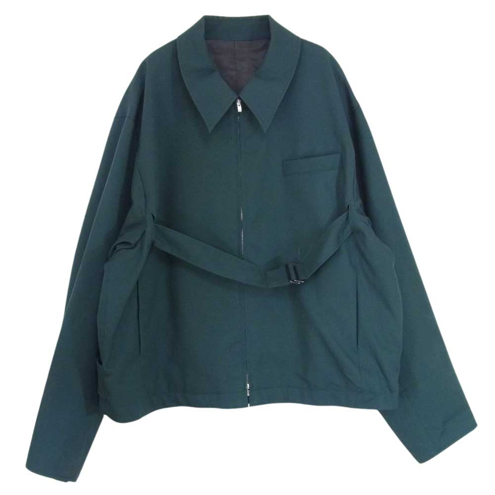 シュタイン 21SS ST.225 DEEP NECK ZIP JACKET ディープ ネック ジップ ジャケット GREEN グリーン系 S【中古】