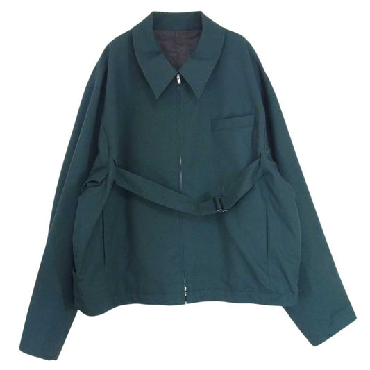 シュタイン 21SS ST.225 DEEP NECK ZIP JACKET ディープ ネック ジップ ジャケット GREEN グリーン系 S【中古】