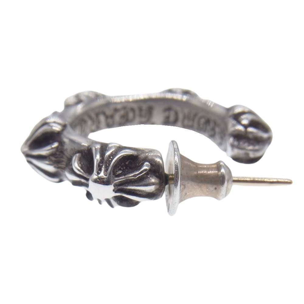 CHROME HEARTS クロムハーツ（原本有） HOOP CROSS SML クロスバンド フープピアス シルバー系【中古】