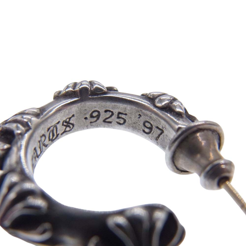 CHROME HEARTS クロムハーツ（原本有） HOOP CROSS SML クロスバンド フープピアス シルバー系【中古】