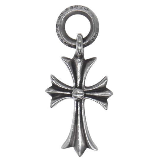 CHROME HEARTS クロムハーツ（原本有） TINY CH CROSS タイニーCHクロス チャーム ペンダントトップ シルバー系【中古】