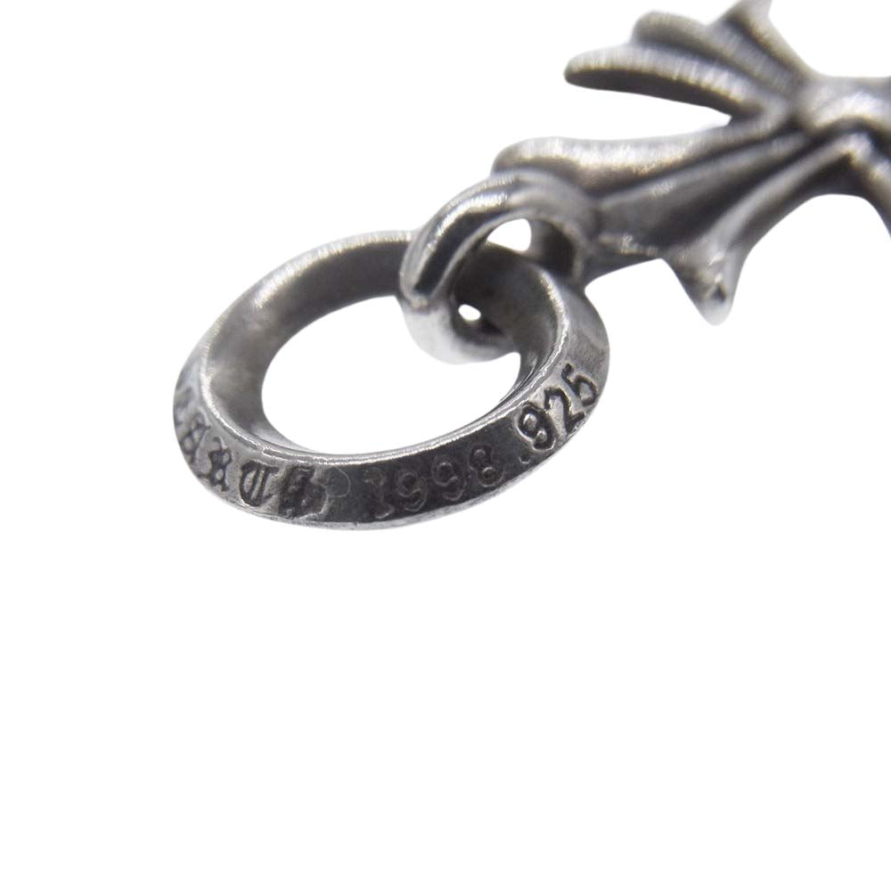 CHROME HEARTS クロムハーツ（原本有） TINY CH CROSS タイニーCHクロス チャーム ペンダントトップ シルバー系【中古】
