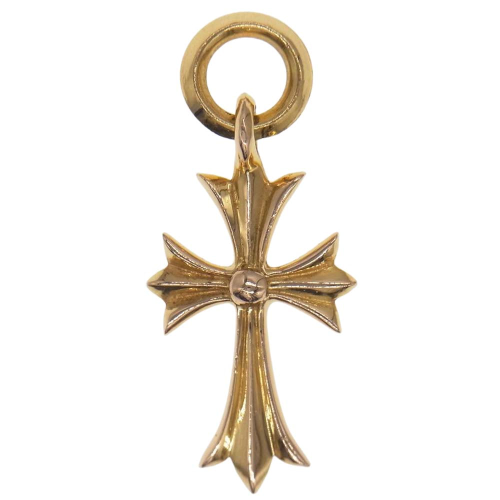 CHROME HEARTS クロムハーツ（原本有）  22K TINY CH CROSS タイニーCHクロス チャーム ペンダントトップ ゴールド系【中古】