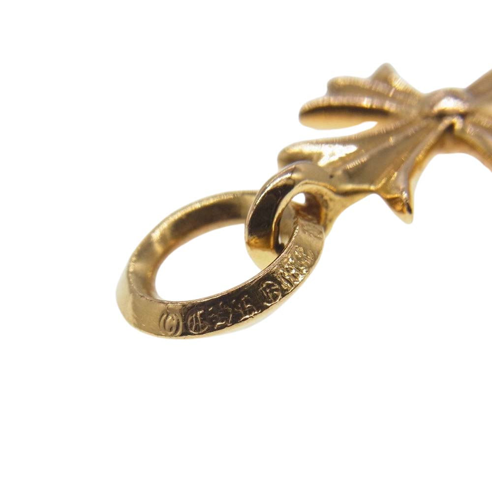 CHROME HEARTS クロムハーツ（原本有）  22K TINY CH CROSS タイニーCHクロス チャーム ペンダントトップ ゴールド系【中古】