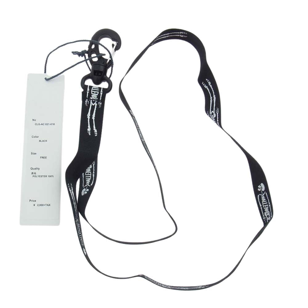 CHALLENGER チャレンジャー CLG-AC 021-018 SKULL PRINTED NECK STRAP スカル プリンテッド ネック ストラップ ブラック系 FREE【新古品】【未使用】【中古】