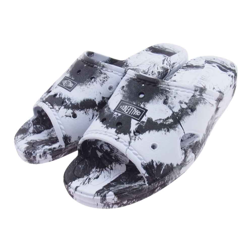 CHALLENGER チャレンジャー MARBLE TRADITIONAL SANDALS マーブル トラディショナル サンダル ブラック系 ホワイト系 L【新古品】【未使用】【中古】
