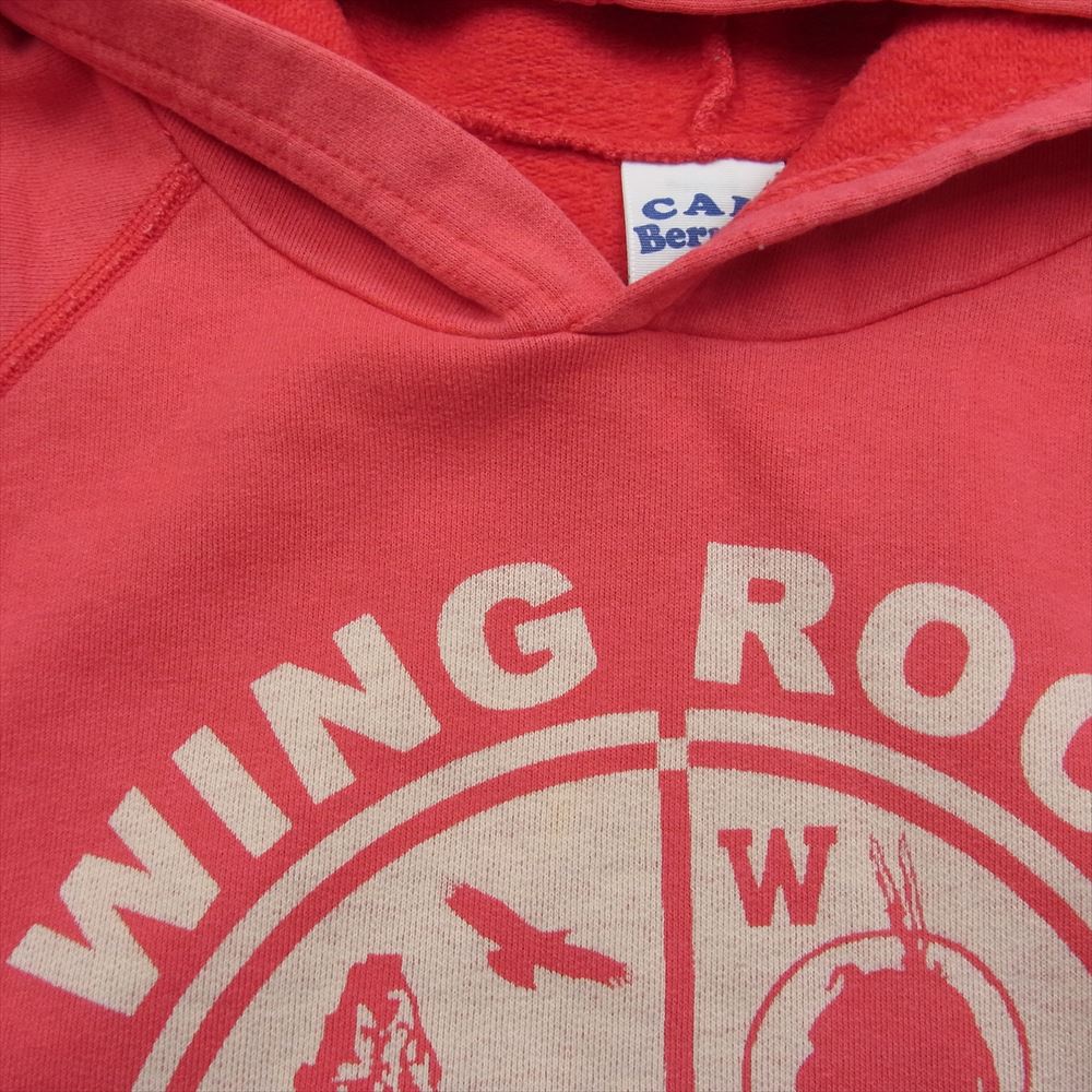 WINGROCK ウィングロック ロゴ プリント パーカー レッド系 L【中古】