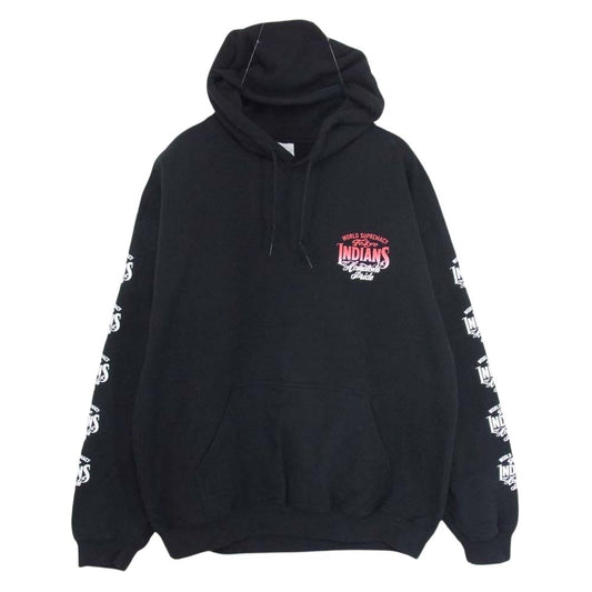 東京インディアンズ 胸 袖 バック プリント プリント スウェット パーカー ブラック系 L【中古】