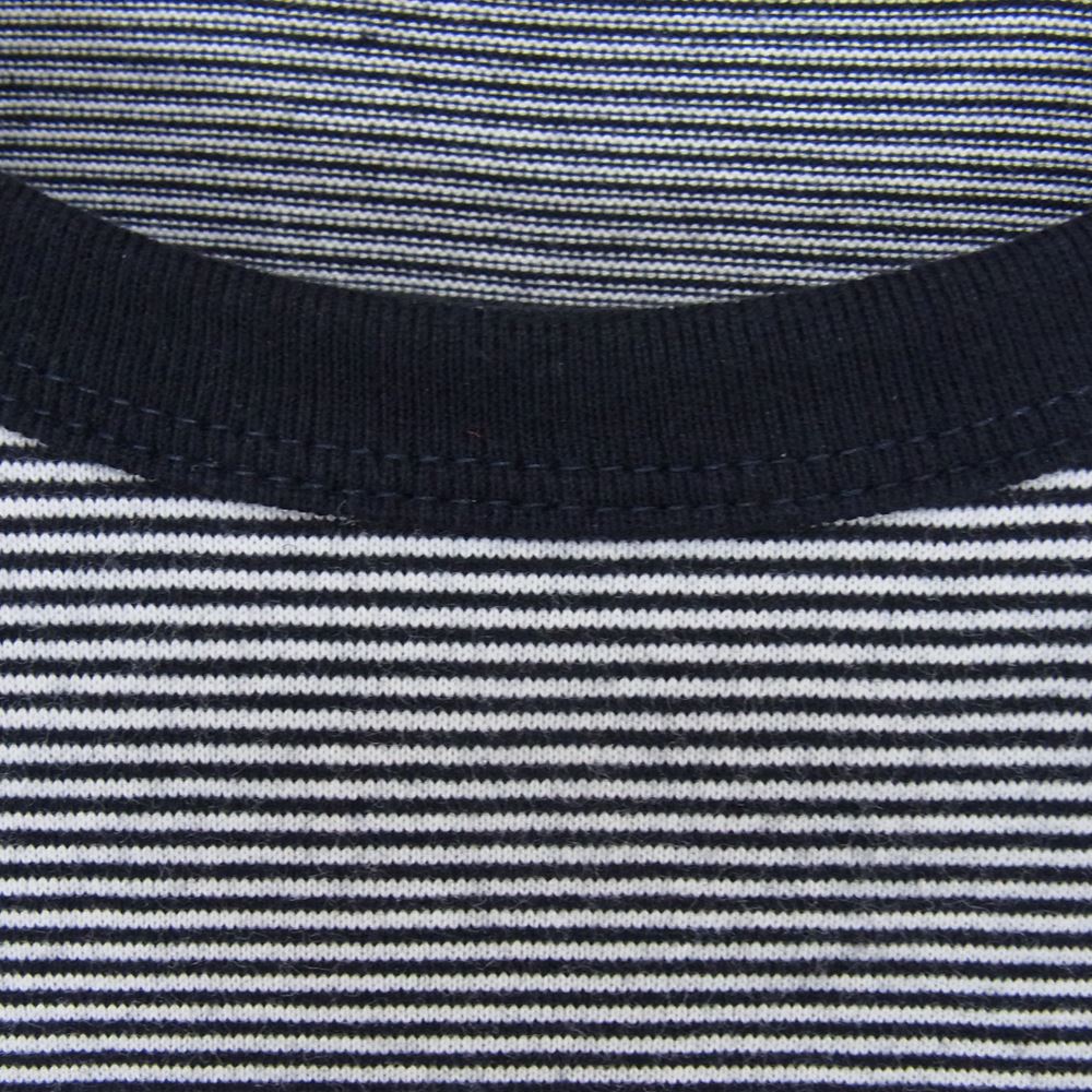 GRAPHPAPER グラフペーパー 23SS GU231-70322B Narrow Border L/S Tee ナロー ボーダー Tシャツ ロングスリーブ ロンT 長袖 ネイビー系 ホワイト系 2【中古】