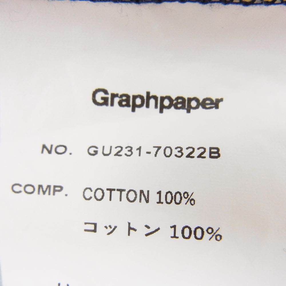 GRAPHPAPER グラフペーパー 23SS GU231-70322B Narrow Border L/S Tee ナロー ボーダー Tシャツ ロングスリーブ ロンT 長袖 ネイビー系 ホワイト系 2【中古】