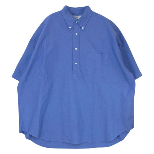 GRAPHPAPER グラフペーパー 23SS GM232-50026B Oxford S/S Oversized B.D Pullover Shirt オックスフォード オーバーサイズ ボタンダウン プルオーバー シャツ 半袖 ブルー系 F【中古】