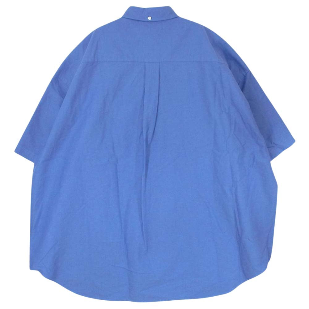 GRAPHPAPER グラフペーパー 23SS GM232-50026B Oxford S/S Oversized B.D Pullover Shirt オックスフォード オーバーサイズ ボタンダウン プルオーバー シャツ 半袖 ブルー系 F【中古】