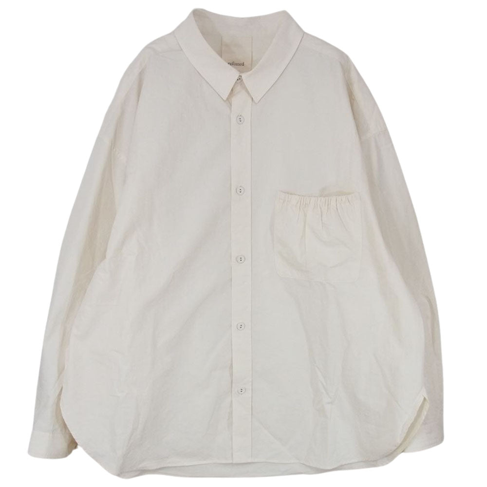 リフォメッド 23SS RE23SS-SH01 WRIST PATCH WIDE SHIRT OFF パッチ ワイド シャツ 長袖 オフホワイト系 3【中古】