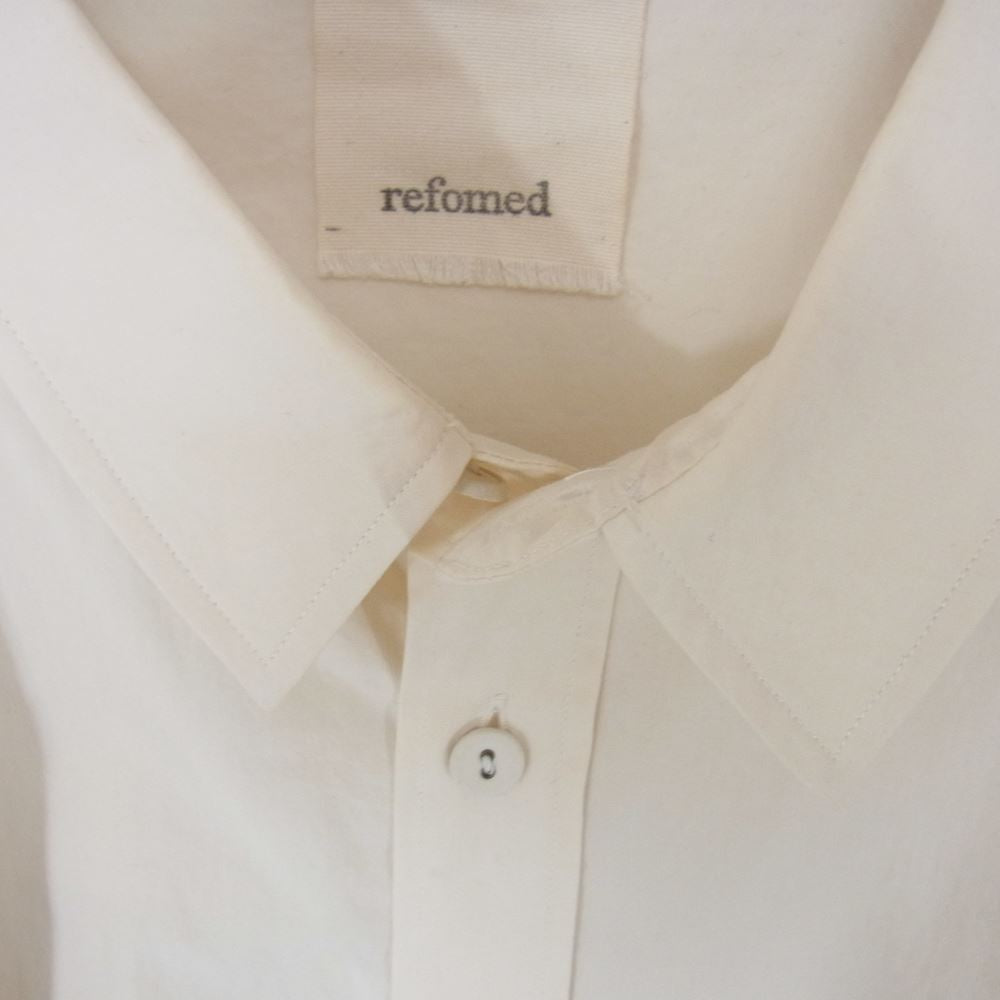 リフォメッド 23SS RE23SS-SH01 WRIST PATCH WIDE SHIRT OFF パッチ ワイド シャツ 長袖 オフホワイト系 3【中古】