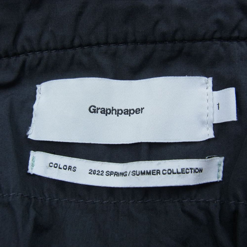 GRAPHPAPER グラフペーパー 22SS GU221-40064 Garment Dyed Poplin Millitary Pants ガーメントダイ ポプリン ミリタリー パンツ カーゴ グレー系 1【中古】
