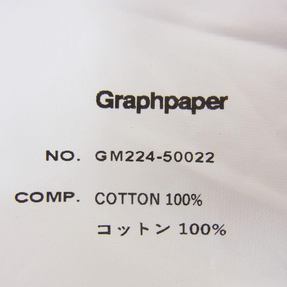 GRAPHPAPER グラフペーパー 22AW GM224-50022 × THOMAS MASON トーマスメイソン for GP L/S Oversized Band Collar Shirt オーバーサイズ バンドカラー シャツ ストライプ 長袖 グリーン系 ホワイト系 F【中古】