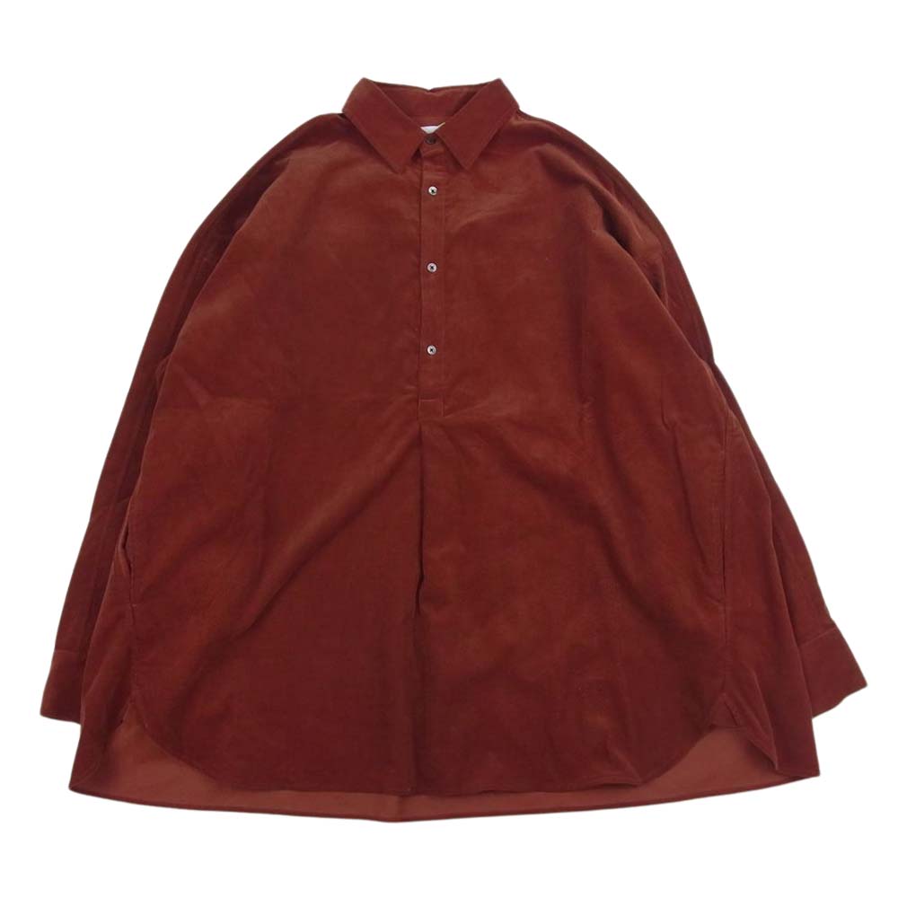 GRAPHPAPER グラフペーパー 22AW GM223-50153 Suvin Corduroy Regular Collar York Sleeve Shirt スヴィン コーデュロイ レギュラーカラー ヨーク スリーブ シャツ 長袖 ブラウン系 F【中古】