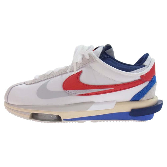 NIKE ナイキ DQ0581-100  × sacai サカイ Zoom Cortez White and University Red ズーム コルテッツ スニーカー ホワイト系 29cm【中古】