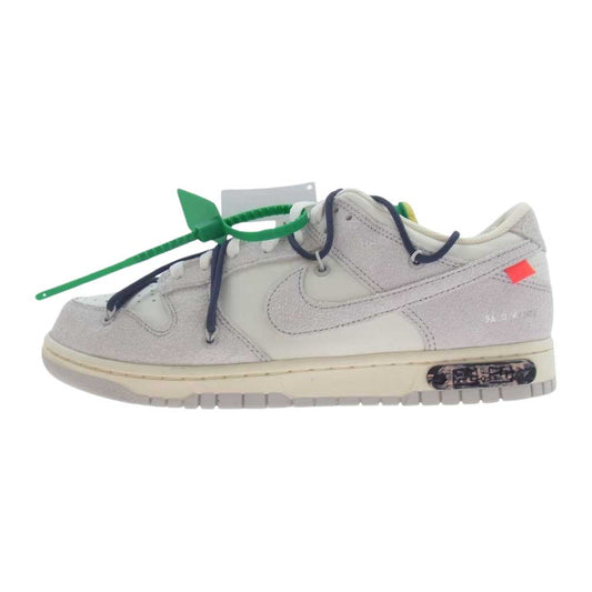 NIKE ナイキ DJ0950-115  × Off-White オフホワイト Dunk Low Sail Neutral Grey Gridiron ナイキ ダンク ロー スニーカー オフホワイト系 28.5cm【新古品】【未使用】【中古】