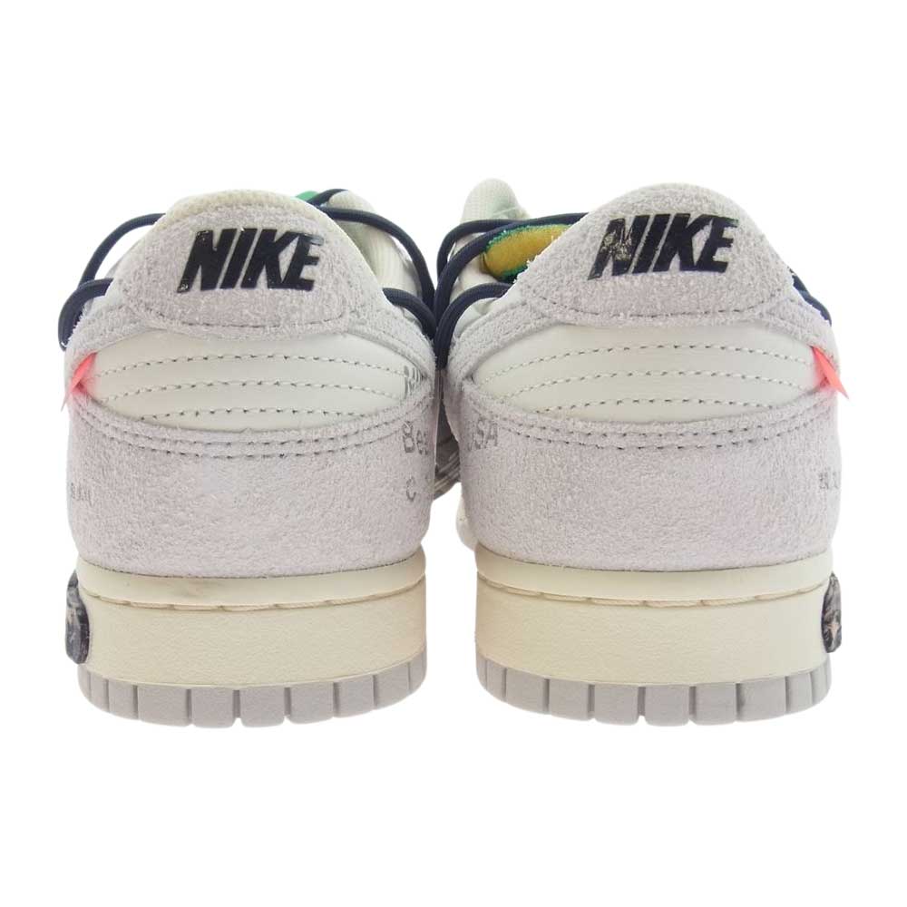 NIKE ナイキ DJ0950-115  × Off-White オフホワイト Dunk Low Sail Neutral Grey Gridiron ナイキ ダンク ロー スニーカー オフホワイト系 28.5cm【新古品】【未使用】【中古】